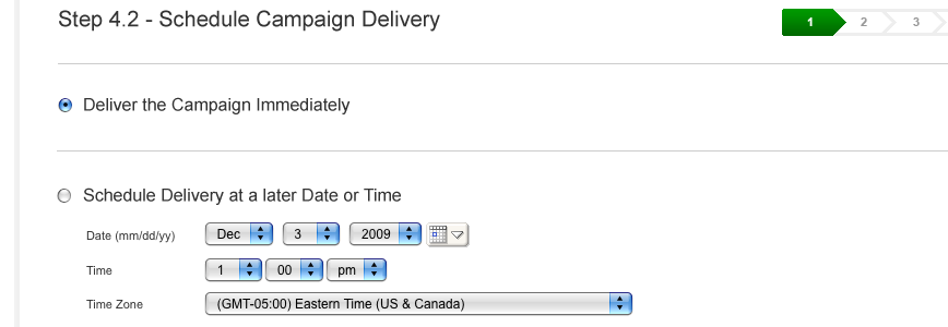 Campaign Manager screen